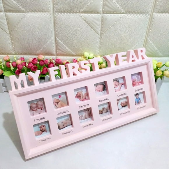 12 Months PVC My First Year Photo Frame Souvenirs Multifunctional Newborn Baby