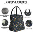thumbnail image 3 of Pioneer Flower Floral Print Pattern Drawstring Lunch Bag Women - Drawstring Lunch Bag Insulated for Work Office - Stain-Resistant Large Lunchbags for Women with Multi-Pockets, 3 of 6