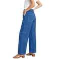 thumbnail image 6 of Tsivenald Womens Cargo Jeans High Waist Multi Utility Pockets Loose Straight Leg Classic Denim Workwear Trousers, 6 of 8