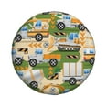 thumbnail image 2 of Bingfone Construction Machinery1 Spare Tire Cover Weatherproof Universal Wheel Protectors For Rv Camper Travel Trailer Suv Truck 14 Inch, 2 of 9