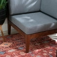 thumbnail image 2 of Linon Summerlyn Contemporary Corner Chair With Walnut Finish OD291WAL01U, 2 of 9