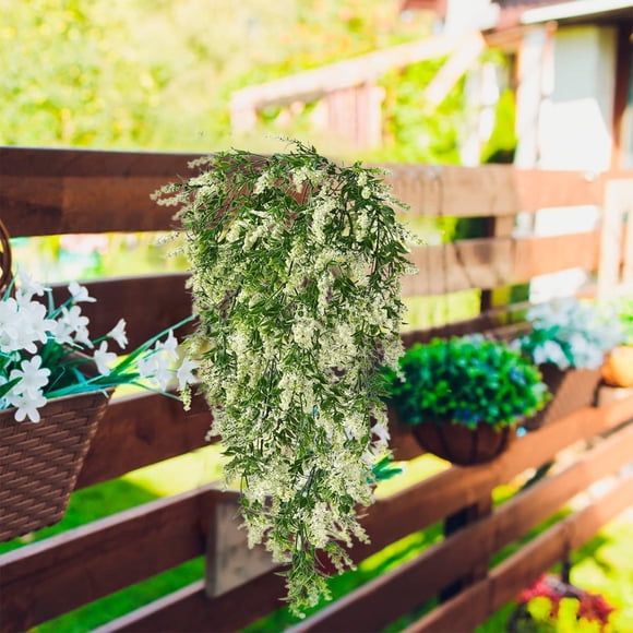 Artificial Lavenders Wall Hanging Realistic Green Plants Fake Flowers Suitable For Indoor Outdoor Patio Porch Farmhouses And Wedding Decoration