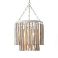thumbnail image 5 of Parrot Uncle 17" Boho 2-Tier White Wood 4-Light Dimmable Chandelier, 5 of 6