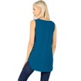 thumbnail image 3 of Womens Sleeveless Round Neck Relaxed Fit Tank Top, 3 of 5