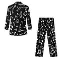thumbnail image 5 of Xoenoiee Music Note Print Boys' 2-piece Formal Suit Set, Single Breasted Jacket & Straight Leg Dress Pants with Functional Pockets, 9-10 Years, 5 of 7