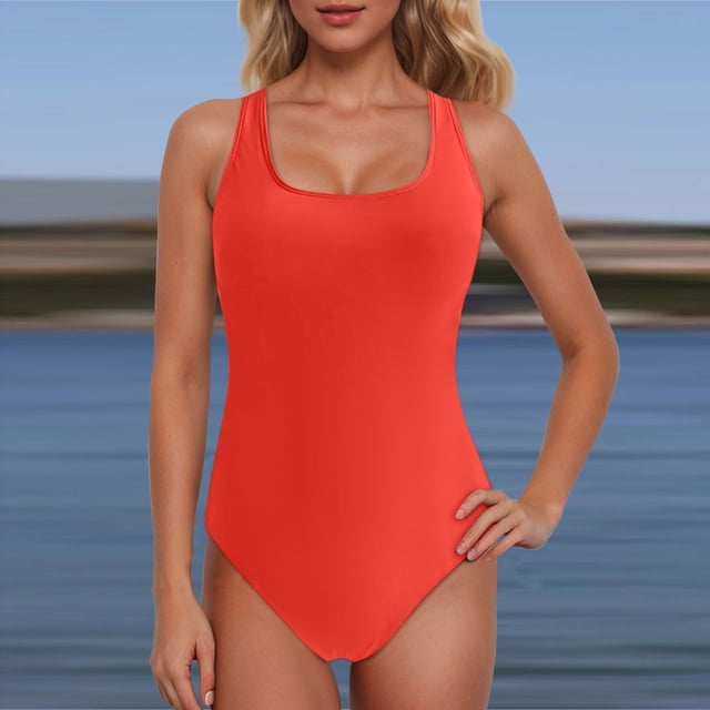 YDLCAFD Women's Athletic Racerback Bathing Suit Color Block Swimsuit L