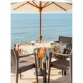 thumbnail image 2 of Outdoor Tablecloth with Umbrella Hole and Zipper, Orange Green Pumpkins Fall Square Table Cloth 60x60 Inch Waterproof Tablecloth, Thanksgiving Floral Botanical Picnic Table Cover for Patio Camping, 2 of 7