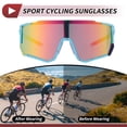 thumbnail image 3 of Gafas de montar en motocicleta Unique Bargains 1 Pc No plegables Antirreflejo Tri-Acetato de celulosa PC UV400 Lente colorida Marco azul y rojo, 3 of 6