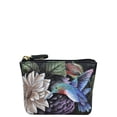 thumbnail image 1 of Anuschka Women’s Genuine Leather Small Zip Pouch | Hand Painted Original Artwork | Hummingbird Heaven, 1 of 5