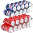 thumbnail image 1 of Organizador de latas de refresco, sencillo, transparente, juego de 2, 1 of 6