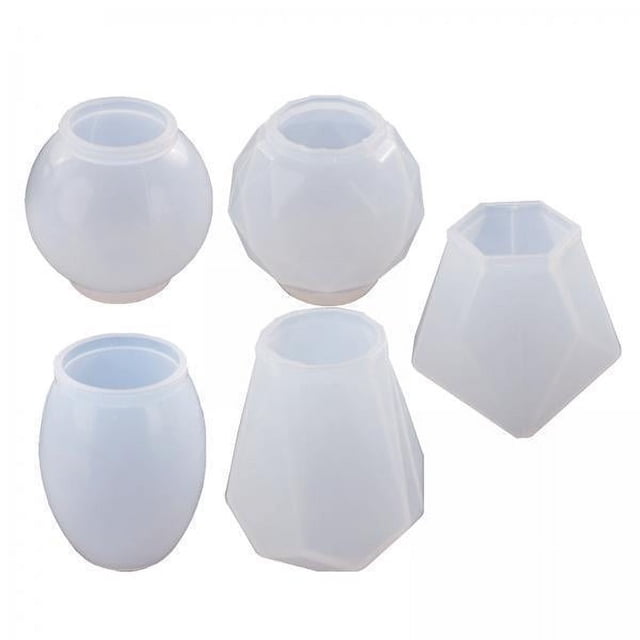 2x5 Piezas De Silicona Para Tapón De Botella De Vino, Molde De Fundición De Resina De Cristal, 5 Moldes De Silicona