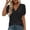 *Black, variant on ClodeEU Women's Puff Sleeve V Neck Top ,Casual Blouse for Everyday Wear Green,Women's Plus M
