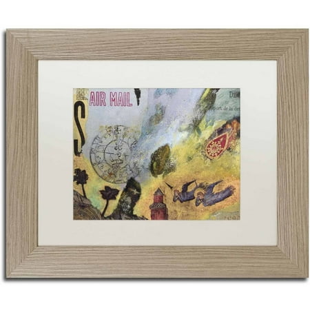 Trademark Fine Art 'Air Mail' Canvas Art by Nick Bantock, White Matte, Birch Frame