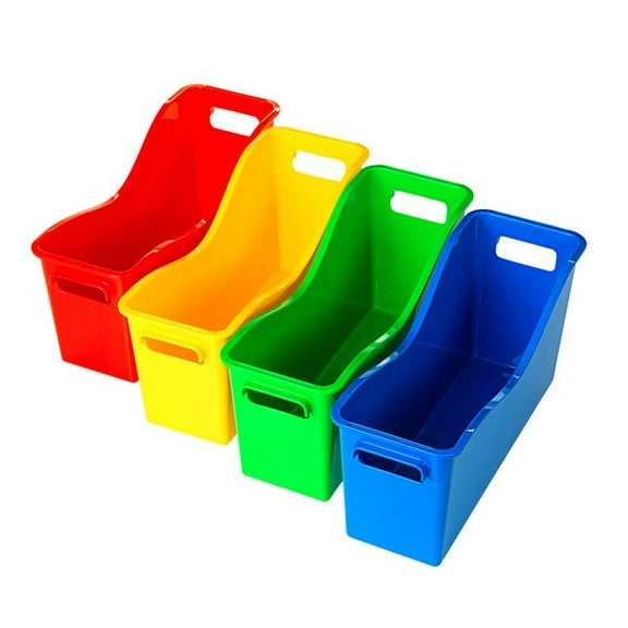 Really Good Stuff Easy Carry Book and Binder Holders ? Set of 4 ? 4 Group Colors