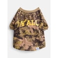thumbnail image 2 of Kacey Lee Camo Print Y'all Pet Tee for Cats and Dogs, Green Camo, Medium, 2 of 8