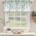 thumbnail image 2 of Green Leaves Curtain Valances for Windows, Kitchen Valance Window Treatments Panel 2 Pack, Modern Simple Country Spring Pastoral Vines Rod Pocket Short Curtains for Bathroom Bedroom 60 x 18 Inch, 2 of 8