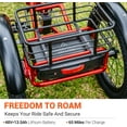 thumbnail image 4 of ADDMOTOR Citytan Folding Electric Trike for Adults, 65 Miles, 48V 13.5Ah Battery, 20 Mph, 500W Rear-Drive Motor E-Tricycle with Suspension, Differential, Parking Brake System, 20x3.0 Fat Tire, 4 of 10