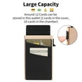 thumbnail image 6 of FALAN MULE Slim Smart Aluminum Card Holder Mens Wallet Minimalist Leather RFID Blocking Metal Pop Up Wallet, 6 of 7