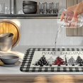 thumbnail image 2 of Merry Christmas Dish Drying Mat Buffalo Plaid Large Kitchen Mats Dish Drying Pad Xmas Christmas Tree Absorbent Dish Dryer Mat for Kitchen Countertops Microfiber Drainer Pad Dish Drying Mats, 2 of 7