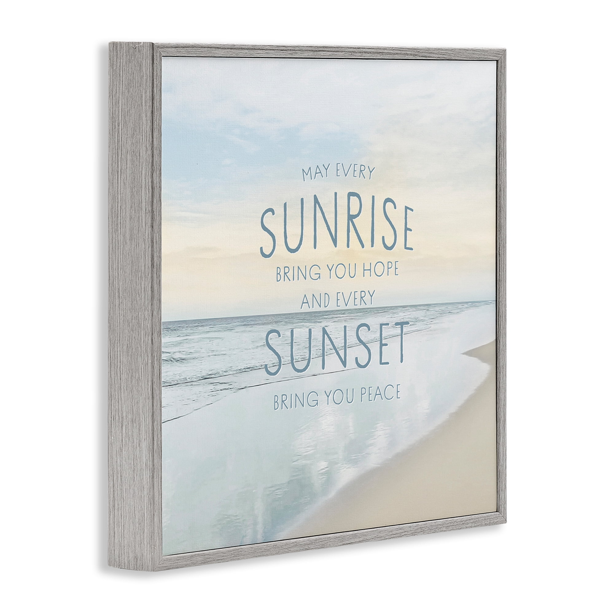 Stupell Industries Sunrise & Sunset Statement Gray Framed Giclee Art, design by Natalie Carpentieri