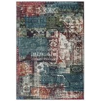 Modway Tribute Elowen Contemporary Modern Vintage Mosaic 5x8 Area Rug in Multicolored