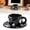 C, variant on Borosilicate Short Halloween Ceramic Cup with Yellow Spider Print Style B, Hot Beverage Mug