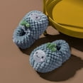 thumbnail image 2 of Otqutp Baby Indoor Slippers Fashion Autumn and Winter Boys and Girls Slippers Flat Bottom Soft Lightweight Comfortable Warm Cover Heel Cute Cute Fruit Pineapple Pattern Shoes(Green,4.5-5 Years), 2 of 4