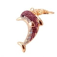 thumbnail image 3 of Dolphin Rhinestone Keychain Car Keyring Purse Bag Pendant Decoration Hanging Keychain Accessory Creative Gift (Random Color), 3 of 6