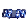 thumbnail image 4 of Electronic Alarm Clock Digital Clock Temperature Display Table Clock LED Digital Black and Dark Blue, 4 of 9