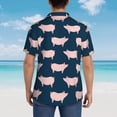 thumbnail image 3 of Lsque Pig 1 pattern Hawaiian Shirt for Men, Unisex Summer Beach Casual Short Sleeve Button Down Shirts-Medium, 3 of 9