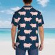 thumbnail image 4 of Fotbe Pig 1 Camisa Hawaiana para Hombre Unisex – Camisa Casual de Verano con Botones de Manga Corta de Algodón y Lino,Large, 4 of 7