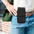 thumbnail image 2 of FENGGUIQU Black Nylon Waist Phone Bag with Carabiner for Hiking Travel and Outdoor Storage, 2 of 6