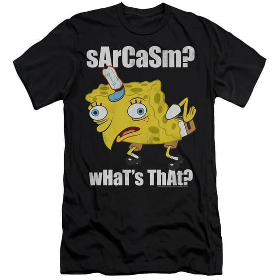 Spongebob Sarcasm Meme Unisex Adult Canvas Brand T Shirt
