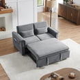 thumbnail image 6 of Modern Convertible Loveseat Sleeper Sofa with Adjustable Backrest & Pull-Out Twin Bed, High-Density Foam Cushions, Lumbar Support Pillows, Perfect for Small Apartments & Living Rooms, 500 lb Capacity, 6 of 9