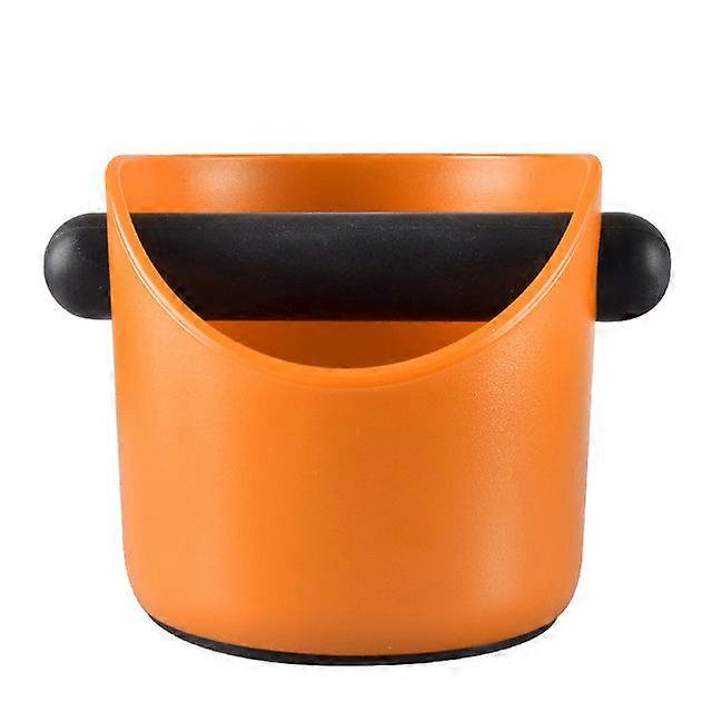 Caja para golpear café, caja para golpear café expreso que absorbe los golpes para moler café barista, contenedor de basura antideslizante para café expreso, tipo A, naranja