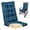 Dark Blue, variant on Baibu 19.5 Inch Large Size Rocking Chair Cushion Non Skid Slip Memory Foam Rocker Cushion Dual-Layer Design for Indoor,  Wine Red