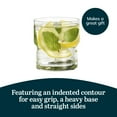 thumbnail image 5 of Libbey Newton Double Old Fashioned Glasses Set of 6, Sleek, Stackable Short Drinking Glasses, Lowball Cocktail Glasses for Anniversaries, Holidays, 5 of 6