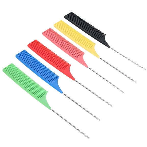 Highlighting Styling Tail Comb 10.2 x 1.2in Tail Comb Hair Styling Comb 6pcs Salon Salon Comb Hairdressing Tool