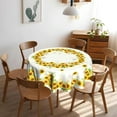 thumbnail image 3 of Sunflower Tablecloth Round Flower Table Cloth Summer Circle Table Cloths Spring Floral Tablecloths for Round Tables for Dining Kitchen Picnic Farmhouse Decor 60 inch, 3 of 8