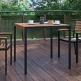thumbnail image 2 of Flash Furniture Lark Series Steel Teak Tables, Teak, 2 of 10