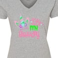 thumbnail image 4 of Inktastic It's My Birthday Unicorn Women's V-Neck T-Shirt, 4 of 5