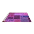 thumbnail image 2 of Ahgly Company Machine Washable Indoor Square Patchwork Purple Transitional Area Rugs, 7' Square, 2 of 4