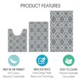 thumbnail image 3 of Geometric Design 3 Piece Bathroom Rugs Set - Non-Slip Ultra Thin Bath Rugs for Bathroom Floor - Washable Cotton Bathroom Mats Set, 3 of 8