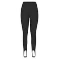 thumbnail image 5 of Kovlvoll Yoga Pants Women High Waisted Elastic Fashion Slim Fitted Knit Ribbed Yoga Leggings Stirrup Tights Trousers, 5 of 7