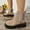 Beige, variant on Winter Boots for Women High Heel Solid Color Ankle Boots Fashion Casual Slip On Comfort Round Toe Womens Boots