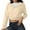 Khaki, variant on Women's Sporty Cropped Zip-Up Hoodie - Stylish Short Length Crop Top Hooded Jacket, Athletic Casual Outerwear, Gray Size S
