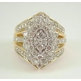 thumbnail image 2 of 2.20Ct Round Moissanite Cluster Engagement Bridal Ring In 14k Yellow Gold Plated, 2 of 3