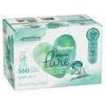 Pampers Aqua Pure Natural Sensitive Baby Wipes, 10X Pop-Top, 560 Ct