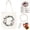 White-E, variant on Canvas Tote Bag Floral Embroidery Kit, with Pattern Hoop Color Threads and Tool for Beginners, Arts and Crafts Supplies for Adults Handmade Gift, White Canvas Shoulder Tote for Daily Use
