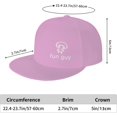 thumbnail image 6 of Funny Mushroom Fun Guy Hats for Men Women Flat Bill Brim Trucker Hats Adjustable Black Hip Hop Baseball Cap, 6 of 7